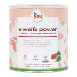 FOR YOU eiweiß power zemeņu pulveris, 750 g