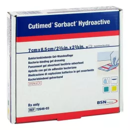 CUTIMED Sorbact hidroaktīvie kompresi 7x8,5 cm, 10 gab