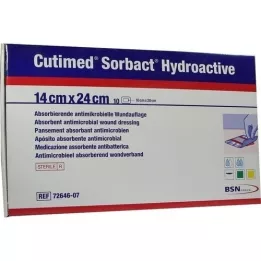 CUTIMED Sorbact Hydroactive kompresi 14x24 cm, 10 gab