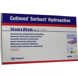 CUTIMED Sorbact Hydroactive kompresi 14x24 cm, 10 gab