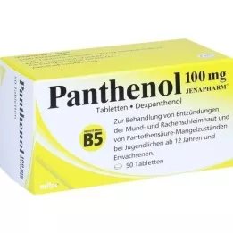 PANTHENOL 100 mg Jenapharm tabletes, 50 gab