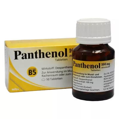 PANTHENOL 100 mg Jenapharm tabletes, 50 gab