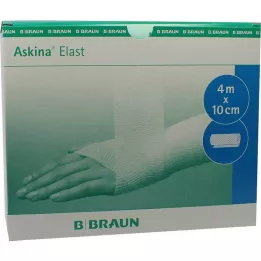 ASKINA Elastīgs pārsējs 10 cmx4 m vaļējs, 20 gab