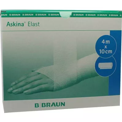 ASKINA Elastīgs pārsējs 10 cmx4 m vaļējs, 20 gab ASKINA Elastīgs pārsējs 10 cmx4 m vaļējs, 20 gab