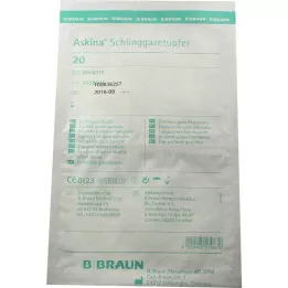 ASKINA Slinga marles tampons plūmju zaļš sterils, 20 gab