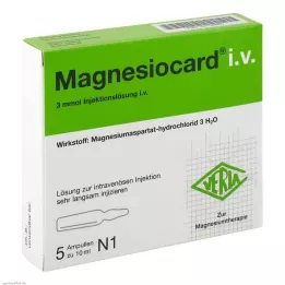 MAGNESIOCARD i.v. šķīdums injekcijām, 5X10 ml