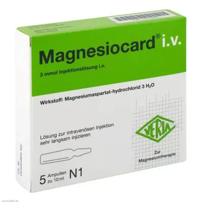 MAGNESIOCARD i.v. šķīdums injekcijām, 5X10 ml