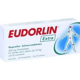 EUDORLIN papildu Ibuprofēna pretsāpju tabletes, 20 gab
