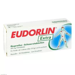 EUDORLIN papildu Ibuprofēna pretsāpju tabletes, 20 gab