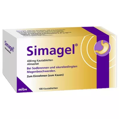 SIMAGEL Košļājamās tabletes, 100 gab SIMAGEL Košļājamās tabletes, 100 gab