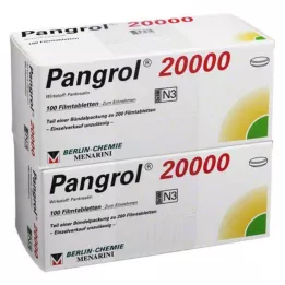 PANGROL 20 000 zarnu apvalkotās tabletes, 200 gab