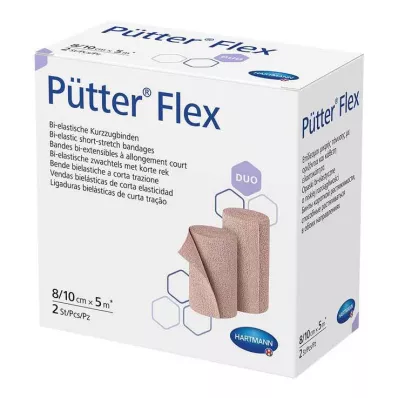 PÜTTER Flex Duo pārsējs 8/10 cmx5 m, 2 gab