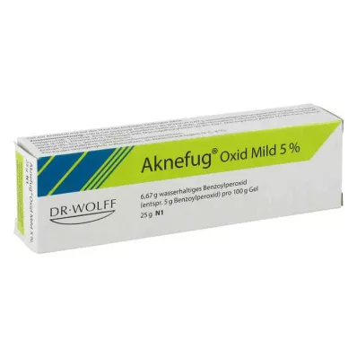 AKNEFUG vieglas iedarbības oksīds 5% gēls, 25 g AKNEFUG vieglas iedarbības oksīds 5% gēls, 25 g