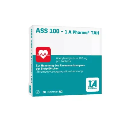 ASS 100-1A Pharma TAH Tabletes, 50 gab ASS 100-1A Pharma TAH Tabletes, 50 gab