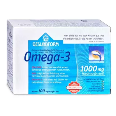GESUNDFORM Omega-3 1 000 mg Vega Soft kapsulas, 100 kapsulas GESUNDFORM Omega-3 1 000 mg Vega Soft kapsulas, 100 kapsulas