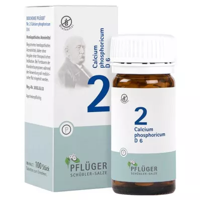 BIOCHEMIE Pflüger 2 Calcium phosphoricum D 6 tabletes, 100 gab BIOCHEMIE Pflüger 2 Calcium phosphoricum D 6 tabletes, 100 gab
