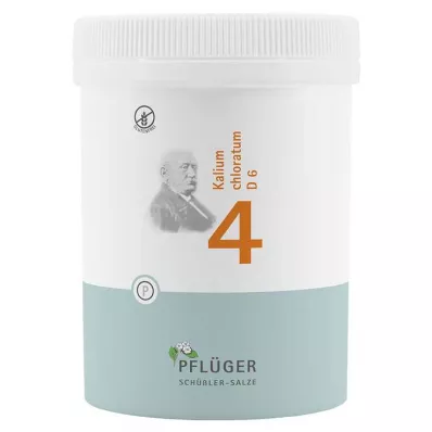 BIOCHEMIE Pflüger 4 Potassium chloratum D 6 tabletes, 1000 kapsulas BIOCHEMIE Pflüger 4 Potassium chloratum D 6 tabletes, 1000 kapsulas