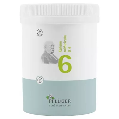 BIOCHEMIE Pflüger 6 Potassium sulfuricum D 6 tabletes, 1000 gab BIOCHEMIE Pflüger 6 Potassium sulfuricum D 6 tabletes, 1000 gab