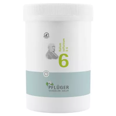 BIOCHEMIE Pflüger 6 Potassium sulfuricum D 6 tabletes, 4000 gab BIOCHEMIE Pflüger 6 Potassium sulfuricum D 6 tabletes, 4000 gab