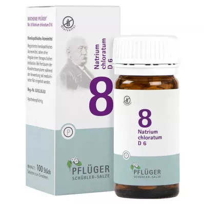 BIOCHEMIE Pflüger 8 Natrium chloratum D 6 tabletes, 100 gab