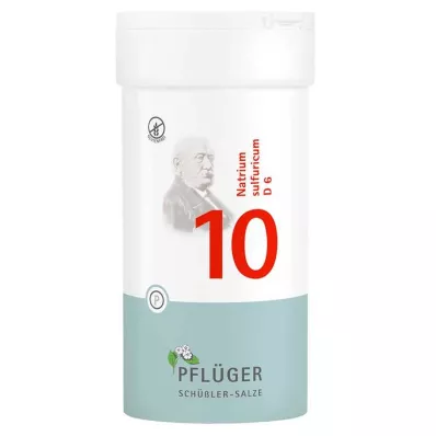 BIOCHEMIE Pflüger 10 Natrium sulfuricum D 6 tabletes, 400 gab BIOCHEMIE Pflüger 10 Natrium sulfuricum D 6 tabletes, 400 gab