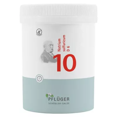 BIOCHEMIE Pflüger 10 Natrium sulfuricum D 6 tabletes, 1000 gab BIOCHEMIE Pflüger 10 Natrium sulfuricum D 6 tabletes, 1000 gab