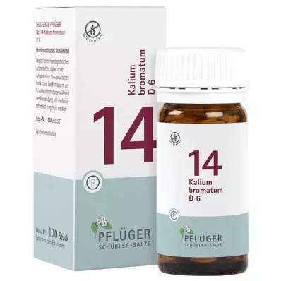 BIOCHEMIE Pflüger 14 Potassium bromatum D 6 tabletes, 100 kapsulas