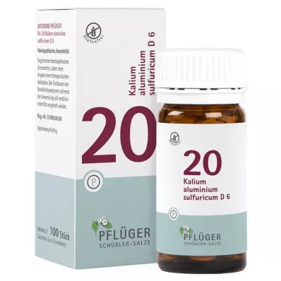 BIOCHEMIE Pflüger 20 Kālija alumin.sulfur.D 6 tabletes, 100 gab