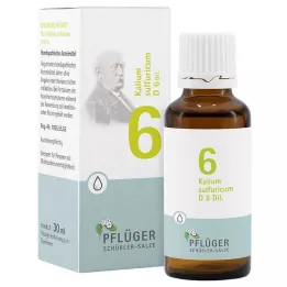 BIOCHEMIE Pflüger 6 Potassium sulfuricum D 6 pilieni, 30 ml
