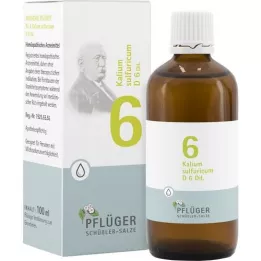 BIOCHEMIE Pflüger 6 Potassium sulfuricum D 6 pilieni, 100 ml