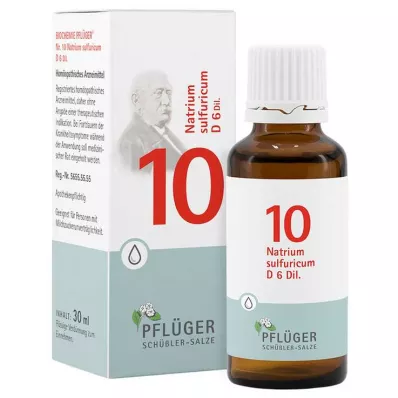 BIOCHEMIE Pflüger 10 Natrium sulfuricum D 6 pilieni, 30 ml