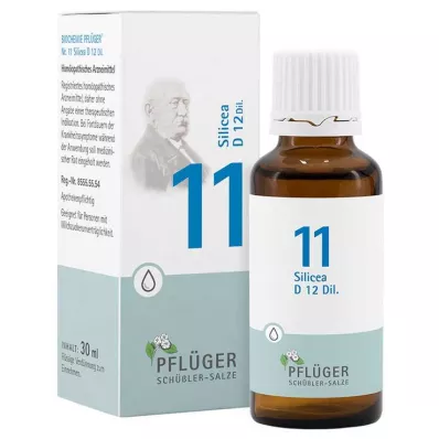 BIOCHEMIE Pflüger 11 Silicea D 12 pilieni, 30 ml BIOCHEMIE Pflüger 11 Silicea D 12 pilieni, 30 ml
