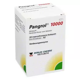 PANGROL 10 000 cieto kapsulu ar zarnu apvalku, 100 gab