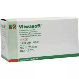 VLIWASOFT Neaustie kompresi 5x5 cm sterili 4l, 150 gab
