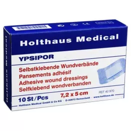 WUNDVERBAND Ypsipor sterils 5x7,2 cm, 10 gab