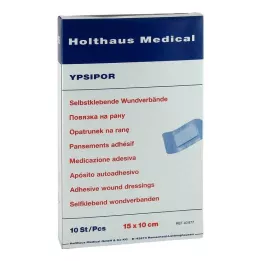 WUNDVERBAND Ypsipor sterils 10x15 cm, 10 gab