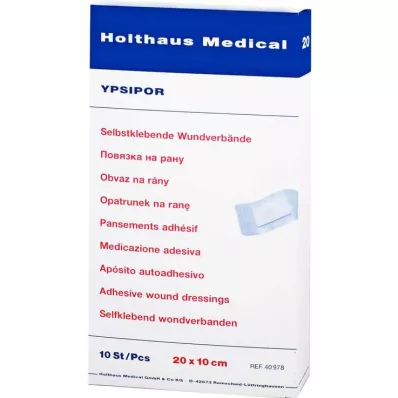 WUNDVERBAND Ypsipor sterils 10x20 cm, 10 gab