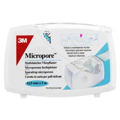 MICROPORE Flīsa plāksteris 1,25 cmx5 w.Abr.1530NP-0SD, 1 gab MICROPORE Flīsa plāksteris 1,25 cmx5 w.Abr.1530NP-0SD, 1 gab