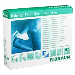 ASKINA Elast Fine pārsējs 4 cmx4 m vaļējs, 20 gab