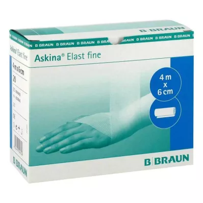 ASKINA Elast Fine pārsējs 6 cmx4 m vaļējs, 20 gab