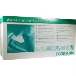 ASKINA Elast Fine pārsējs 6 cmx4 m vaļējs, 100 gab