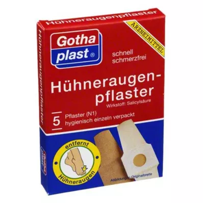 GOTHAPLAST Cornmed kukurūzas plāksteri 2x6 cm, 5 gab GOTHAPLAST Cornmed kukurūzas plāksteri 2x6 cm, 5 gab