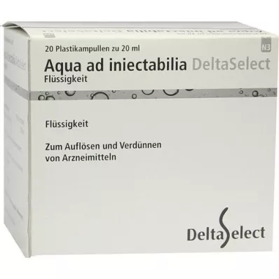 AQUA AD Iniectabilia plastmasas, 20X20 ml