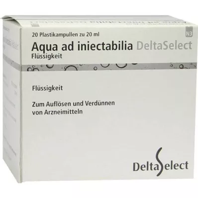 AQUA AD Iniectabilia plastmasas, 20X20 ml AQUA AD Iniectabilia plastmasas, 20X20 ml