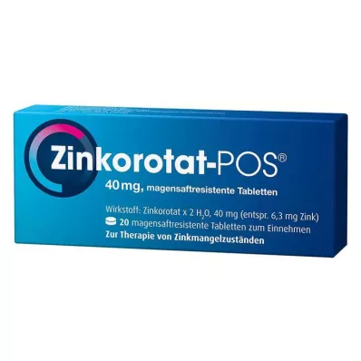 ZINKOROTAT POS zarnu apvalkotās tabletes, 20 gab ZINKOROTAT POS zarnu apvalkotās tabletes, 20 gab