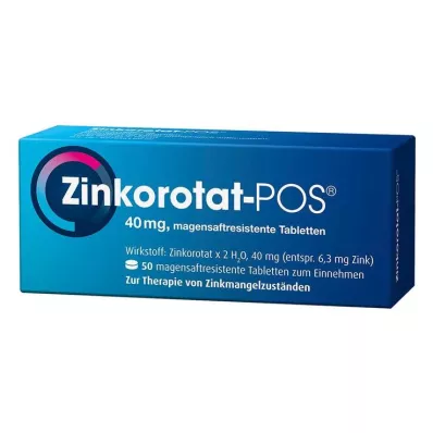 ZINKOROTAT POS zarnās apvalkotās tabletes, 50 gab ZINKOROTAT POS zarnās apvalkotās tabletes, 50 gab