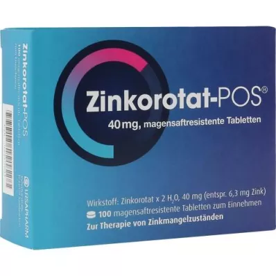 ZINKOROTAT POS zarnās apvalkotās tabletes, 100 gab