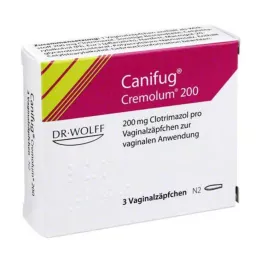 CANIFUG Cremolum 200 vaginālas svecītes, 3 gab