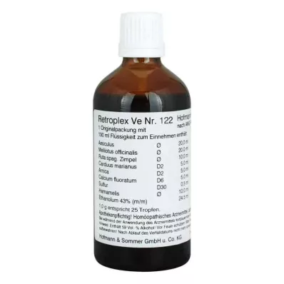 RETROPLEX VE Nr. 122 pilieni, 100 ml RETROPLEX VE Nr. 122 pilieni, 100 ml