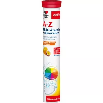 DOPPELHERZ A-Z Multivitamīnu + minerālvielu šļirstošās tabletes, 15 gab